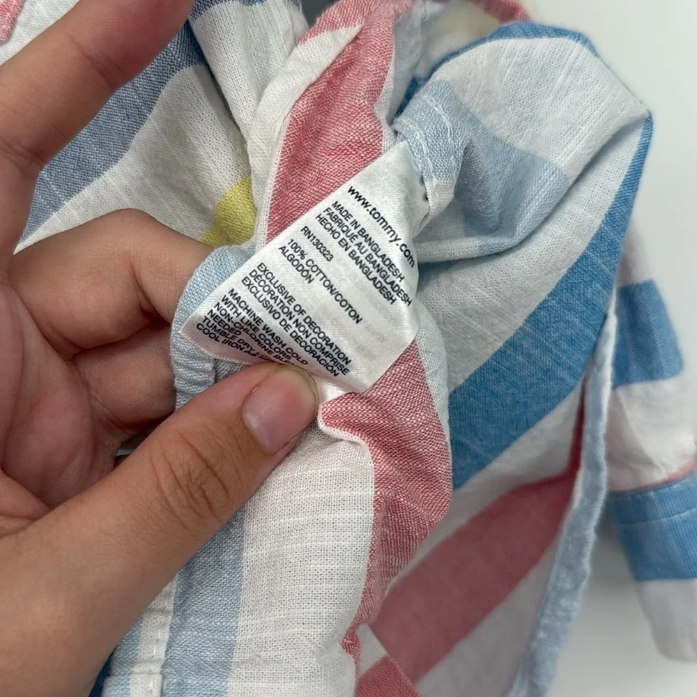 Tommy Hilfiger Boy’s Multicolor Striped Shirt Size Small